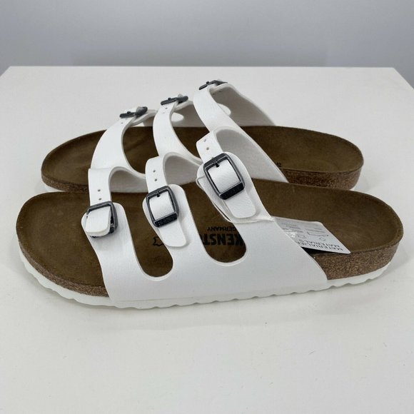 Birkenstock Florida Sandals White Size 9 Narrow - Picture 3 of 12